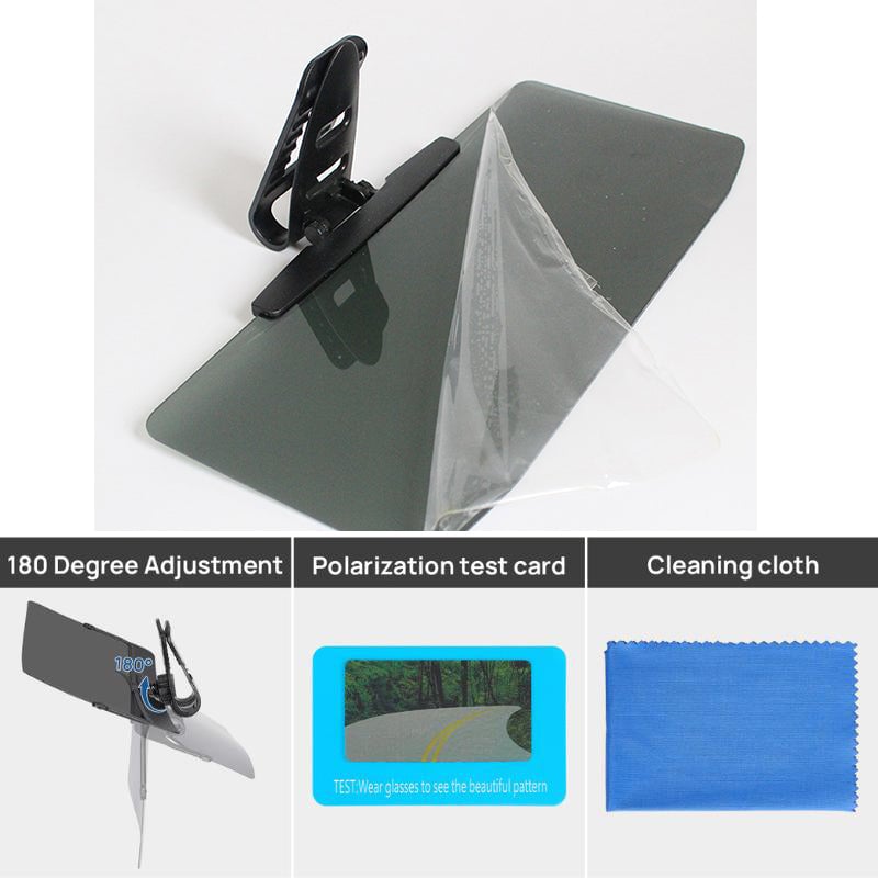 Car Sun Visor Extender Polarized Acrylic Universal Clamp