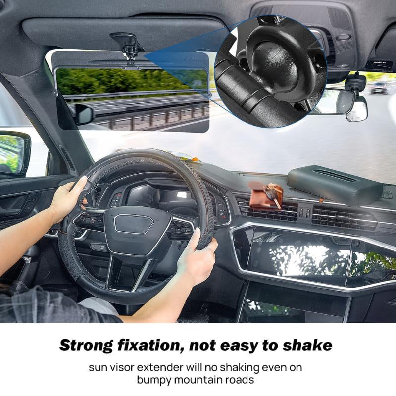 Car Sun Visor Extension Polarized Clip-On 180 Degree Swivel