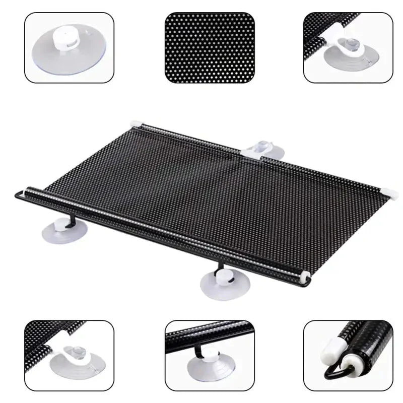 Car Sunshade Retractable Suction Cup UV Protection