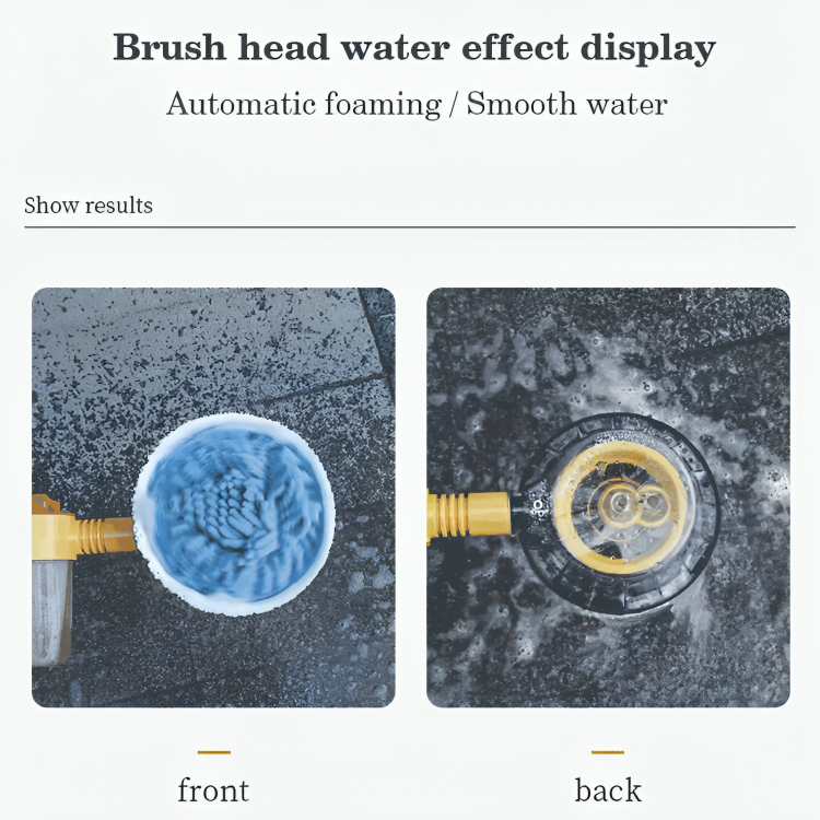 Car Wash Brush Rotating Water Powered Chenille Head