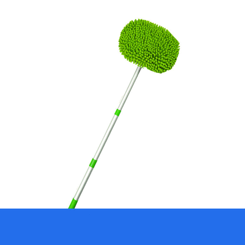 Car Wash Brush Telescopic Twist-Lock Handle & Rotating Microfiber Head