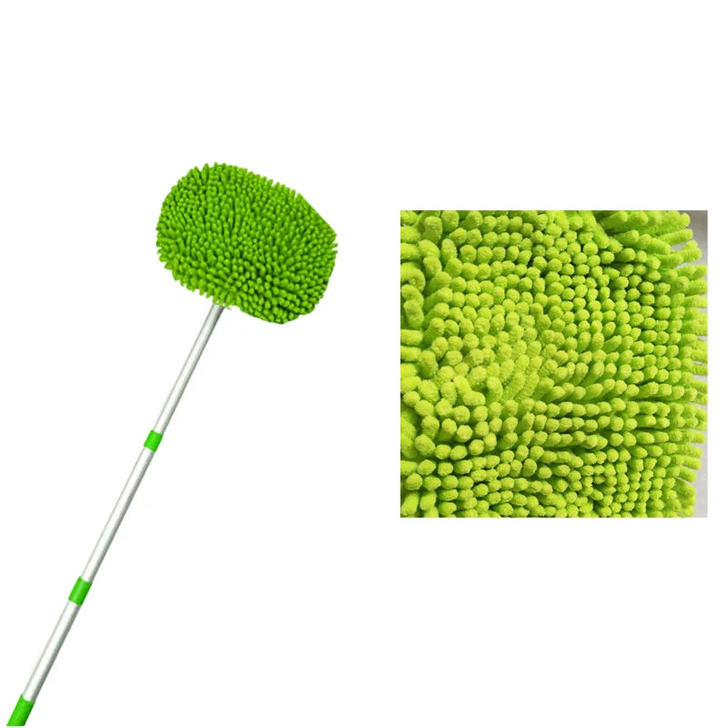 Car Wash Mop Telescopic Aluminum Handle Microfiber Head