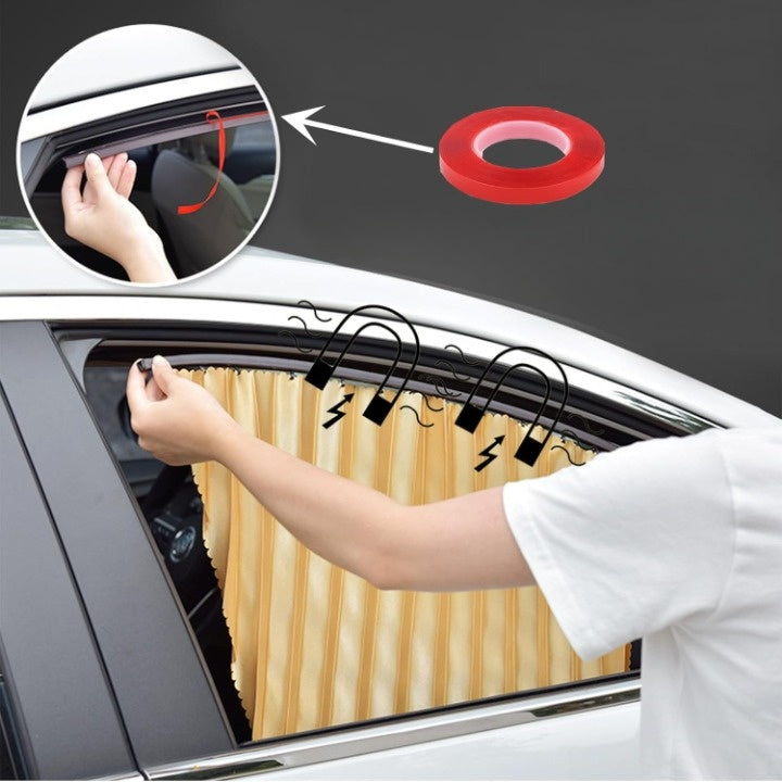 Car Window Sunshade Magnetic Attachment Heat-Reducing Privacy 2-Piece
