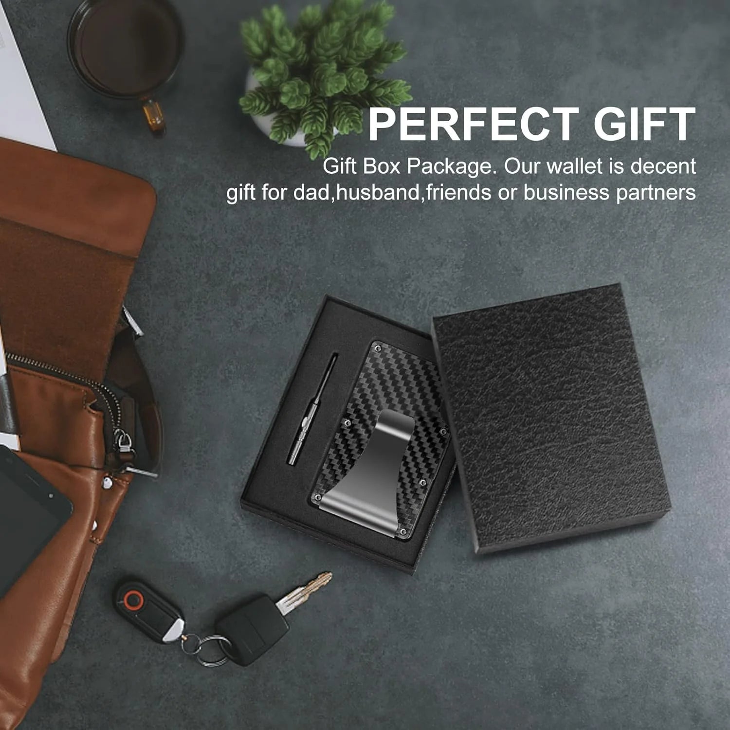 Card Holder Aluminum Frame RFID Money Clip