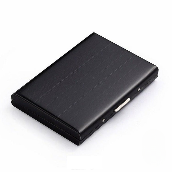 Card Holder Metal RFID-Blocking Slim Holds Six Cards