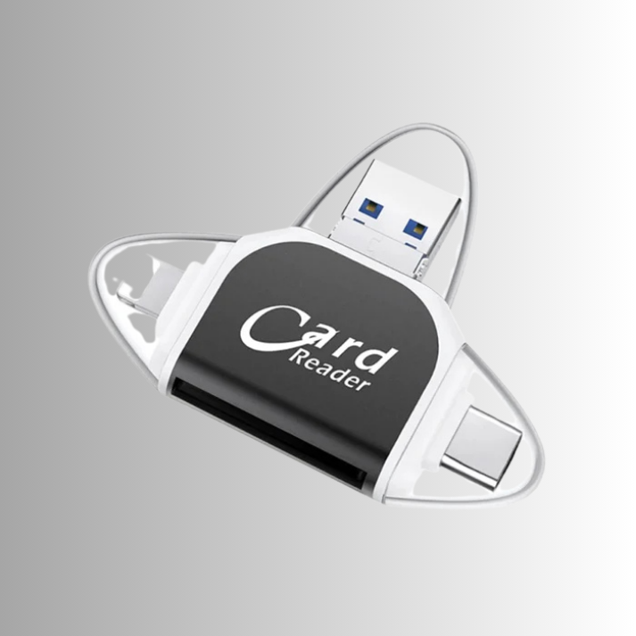 Card Reader 4-in-1 USB-C Lightning SD/MicroSD