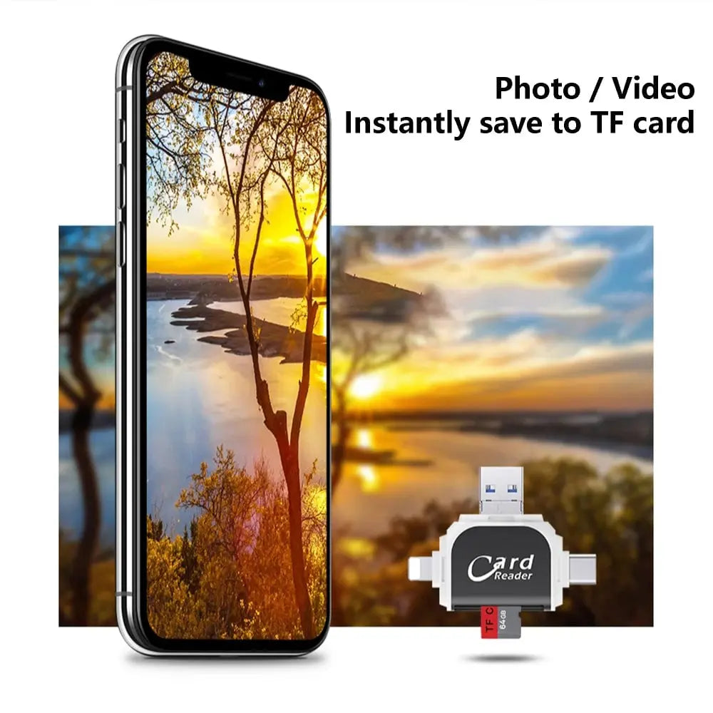 Card Reader Universal Multi-Connector 5 Gbps Keychain