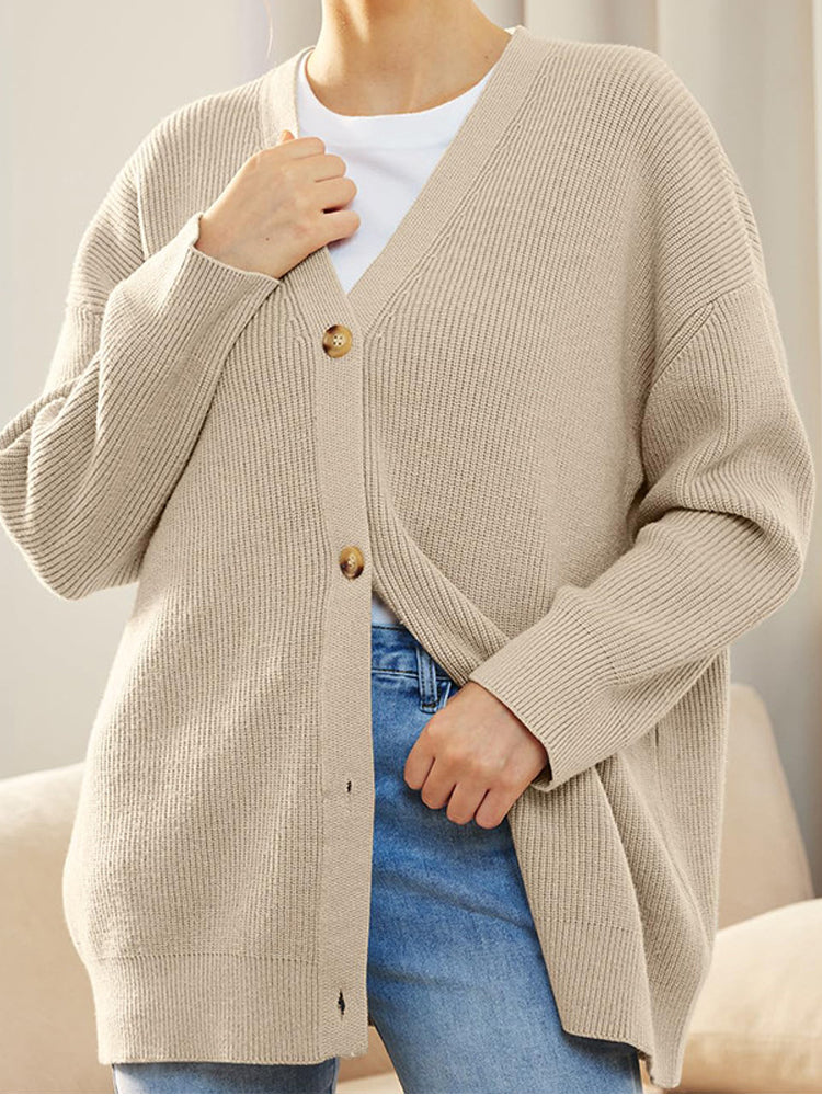 Cardigan Knitted Open-Front Cozy