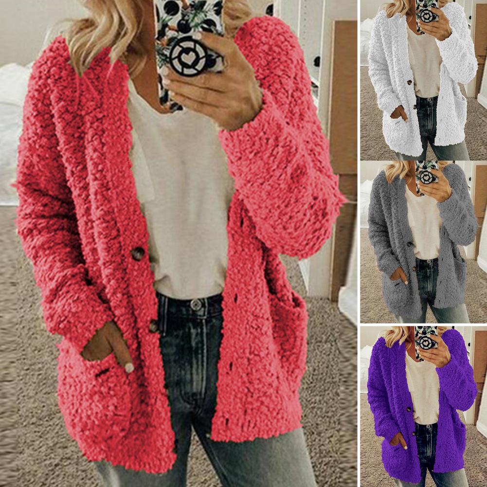 Cardigan Thermal Soft Velvet Open Front