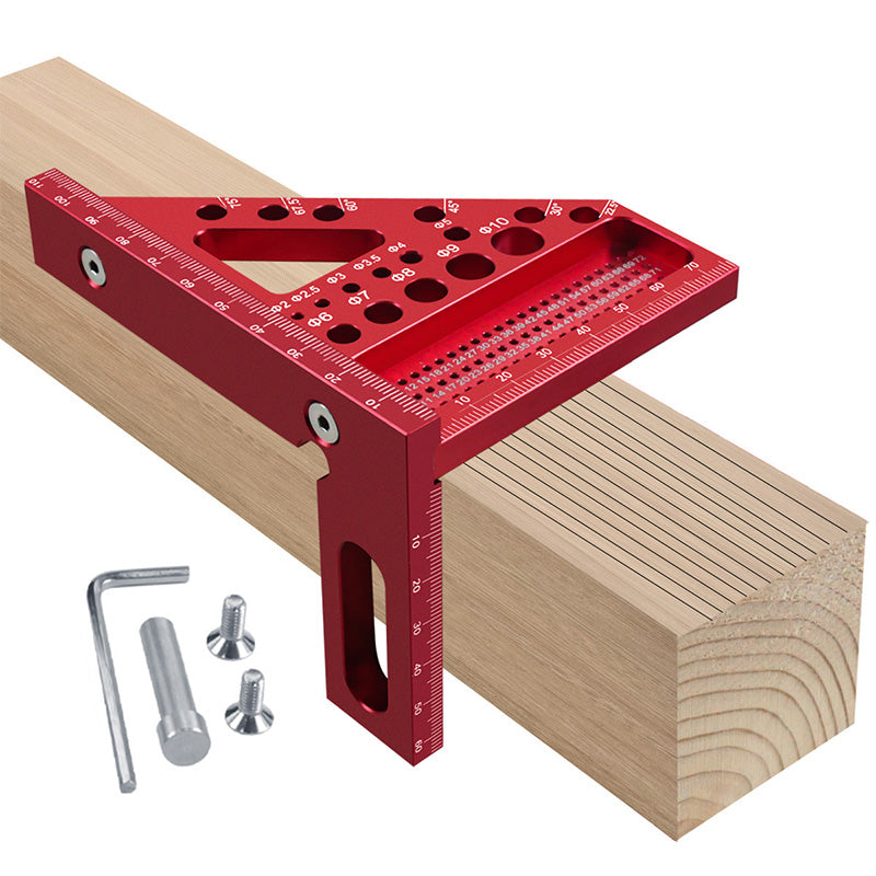 Carpenter's Square 2-in-1 Anodized Aluminum Laser-Etched Scale