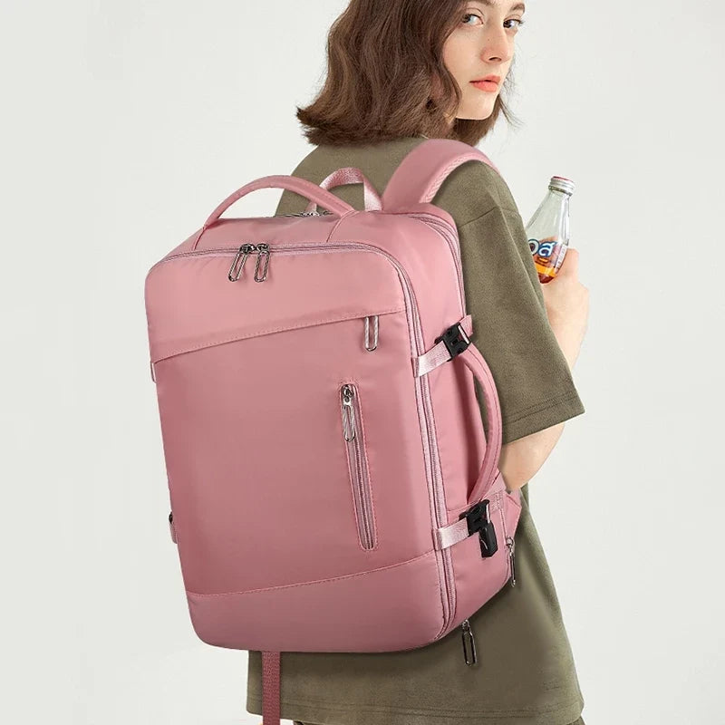 Carry-On Backpack Padded Laptop Compartment & Wet-Dry Pouch
