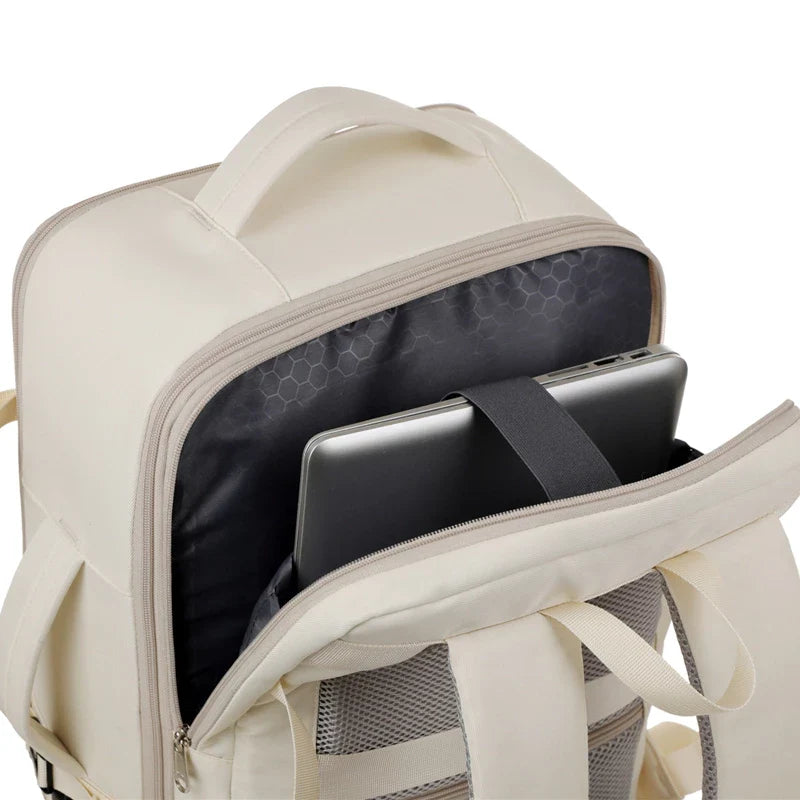 Carry-On Backpack Padded Laptop Compartment & Wet-Dry Pouch