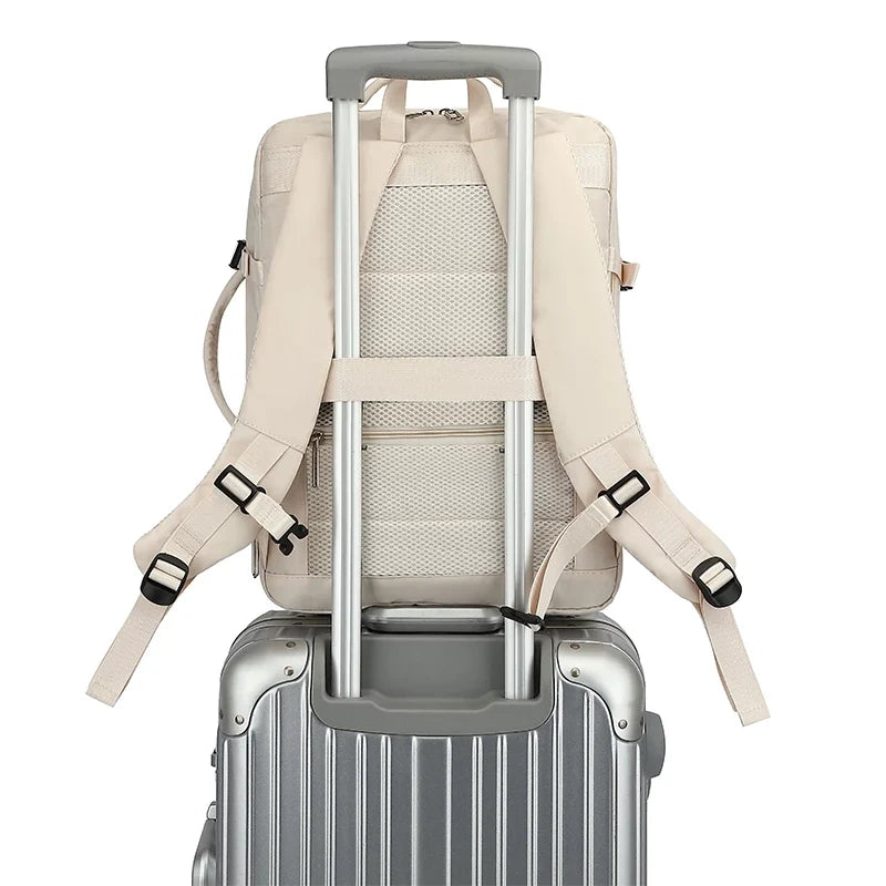Carry-On Backpack Padded Laptop Compartment & Wet-Dry Pouch