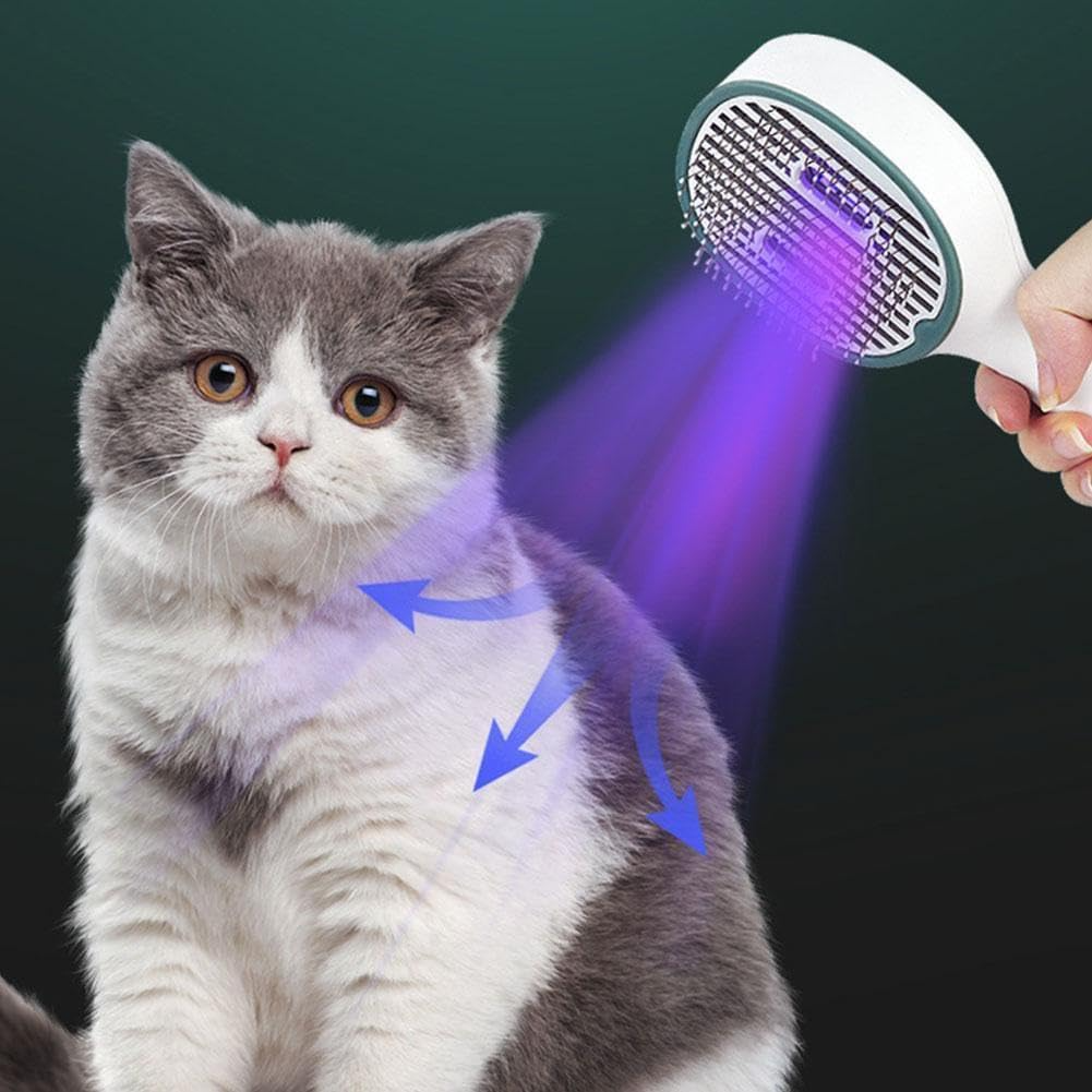 Cat Brush UV Parasite Control Soft Rubber Bristles