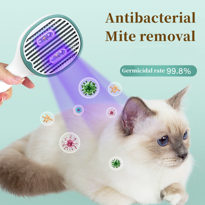 Cat Brush UV Parasite Control Soft Rubber Bristles