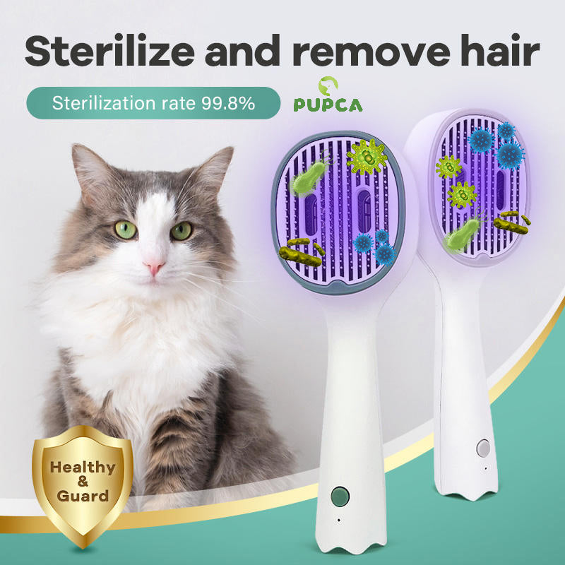Cat Brush UV Parasite Control Soft Rubber Bristles