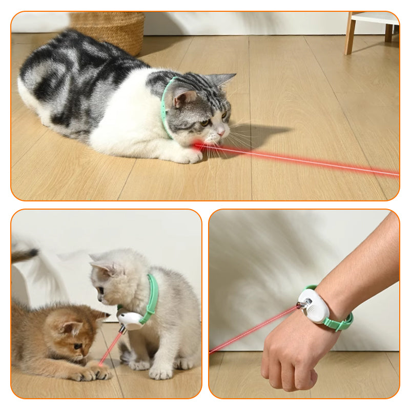 Cat Collar Motion-Activated Laser USB Rechargeable & Hypoallergenic