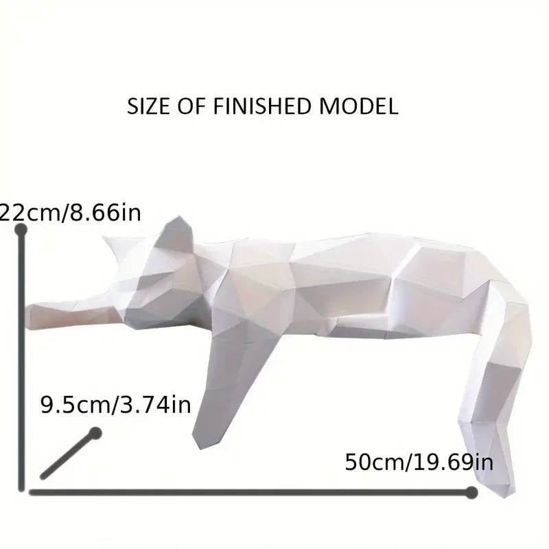 Cat Figurine Modern Minimalist Paper Shelf Accent