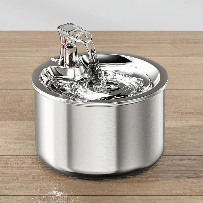 Cat Fountain Motion-Activated Stainless Steel 4-Stage Filtration 2.1L
