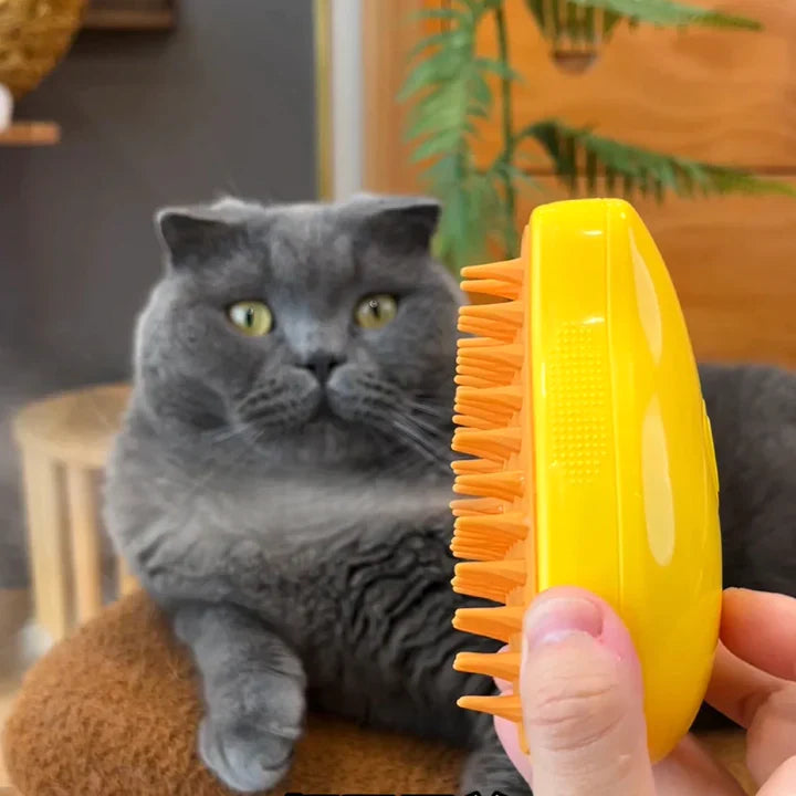 Cat Grooming Brush Integrated Spray Gentle Massage Bristles