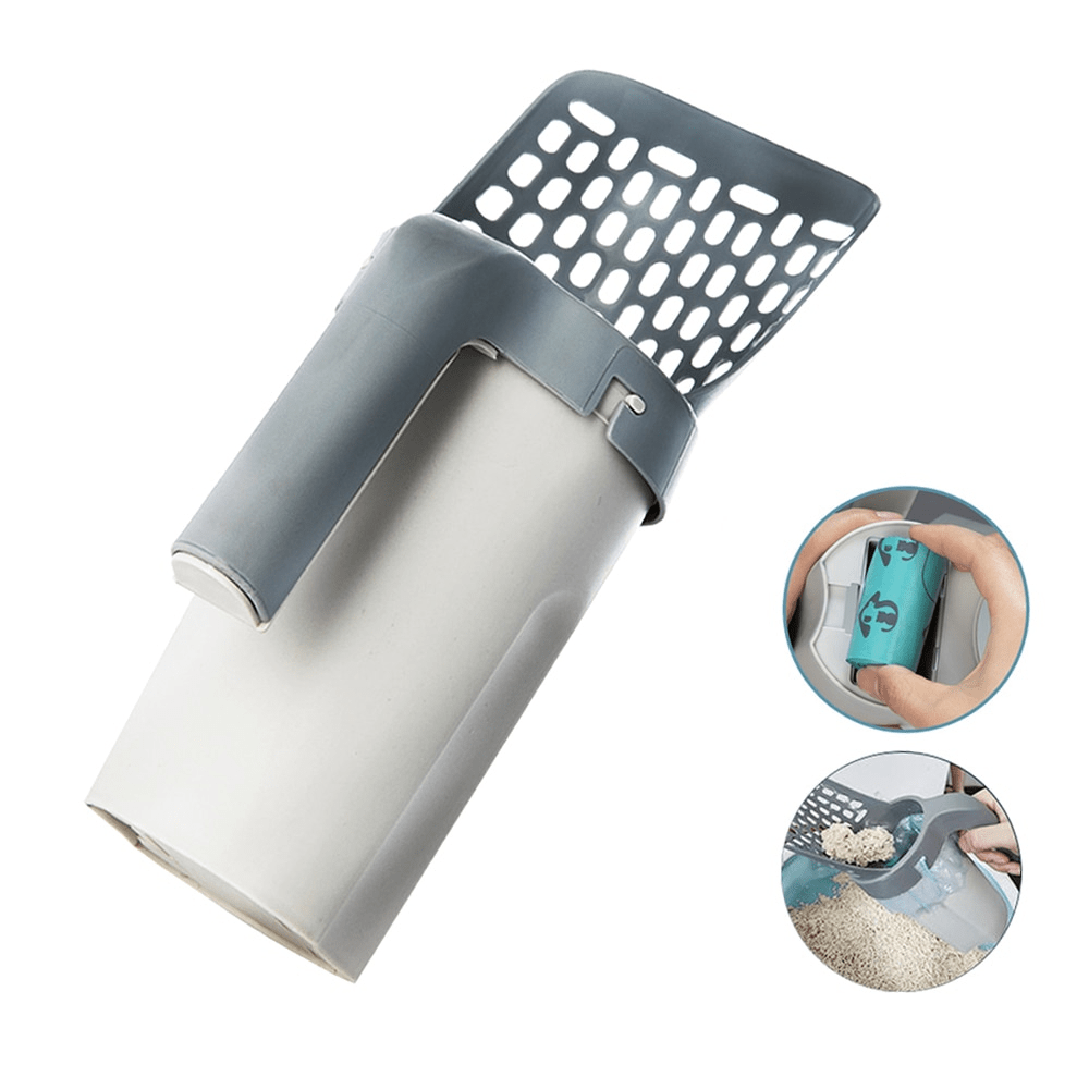 Cat Litter Scoop Integrated Container & Waste Bags