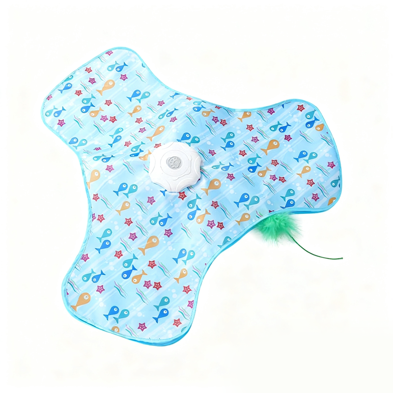 Cat Play Mat Hidden Feather & Rechargeable Battery