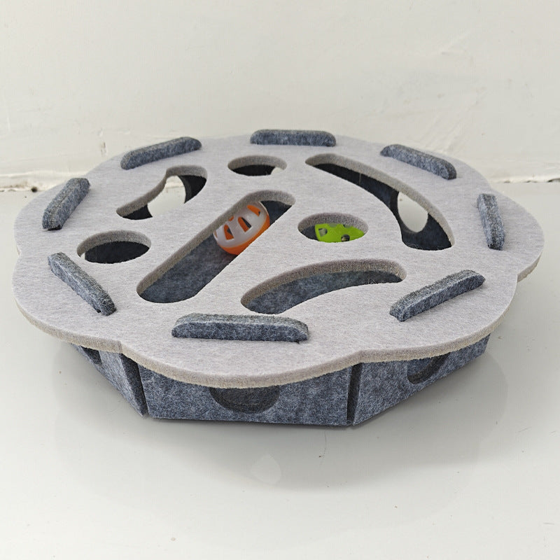 Cat Puzzle Toy Soft Felt & Paw-Safe Openings