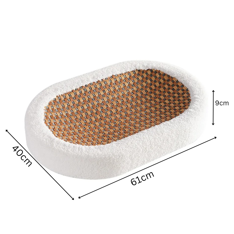 Cat Scratching Lounge Plush Bed & Reinforced Scratching Surface