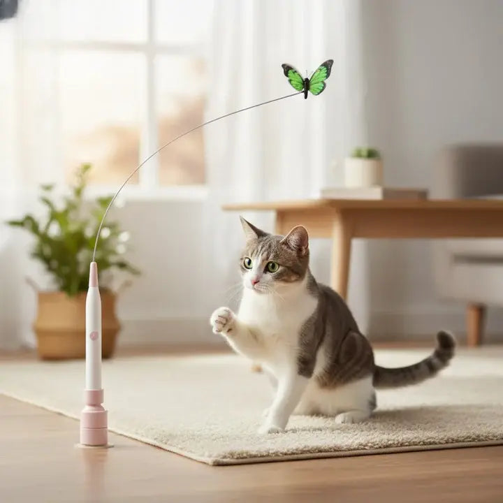 Cat Toy Butterfly Unpredictable Motion USB Rechargeable