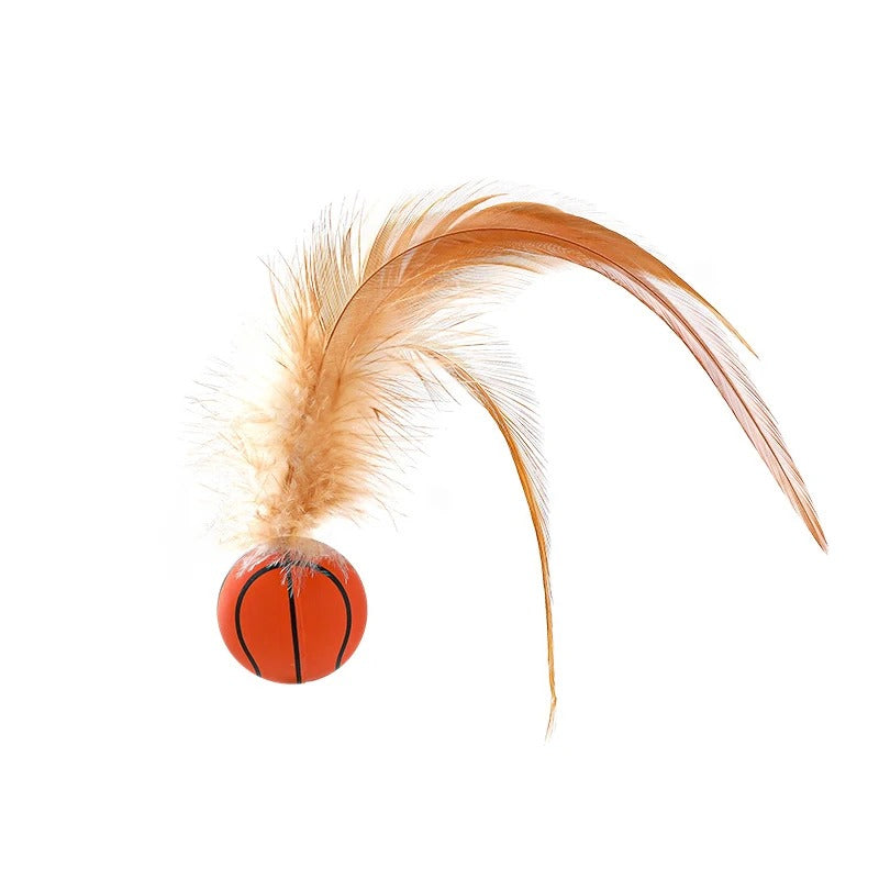 Cat Toy Self-Bouncing Feathered & Bite-Resistant