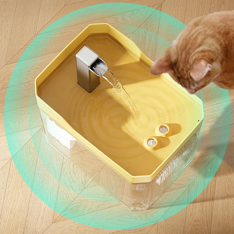 Cat Water Fountain Flowing Faucet 1.6 Quart Quiet Pump