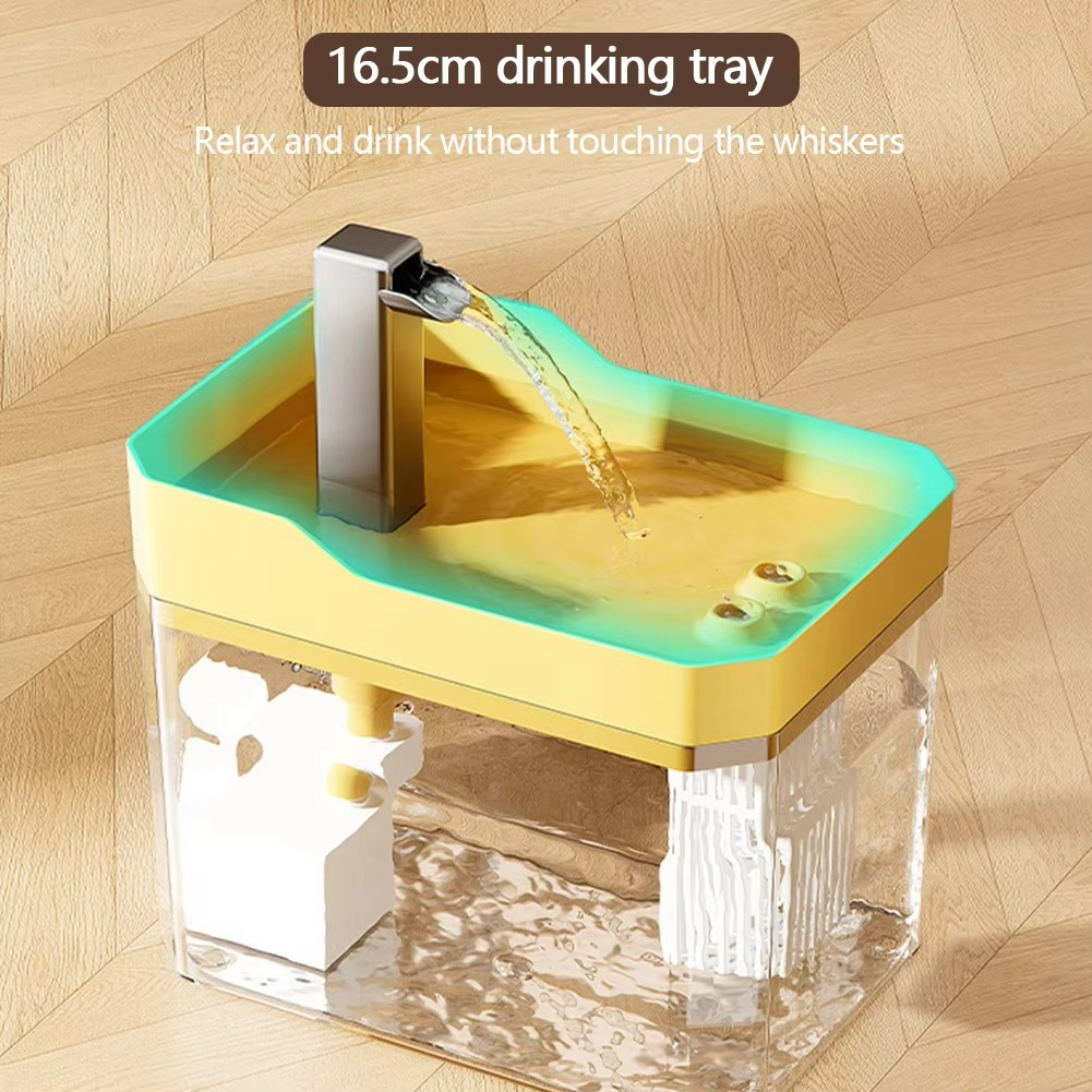 Cat Water Fountain Ultra-Quiet Pump Transparent Reservoir