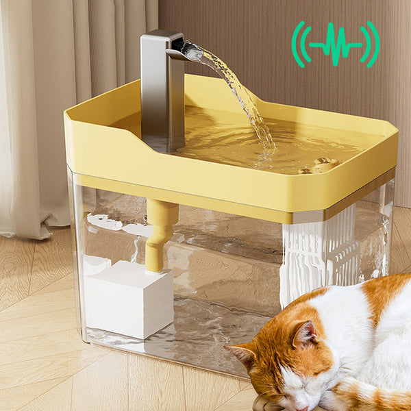 Cat Water Fountain Ultra-Quiet Pump Transparent Reservoir