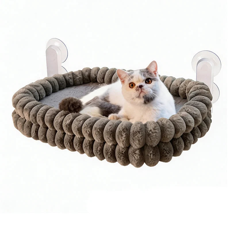 Cat Window Perch Suction-Cup Foldable Removable Plush Cover