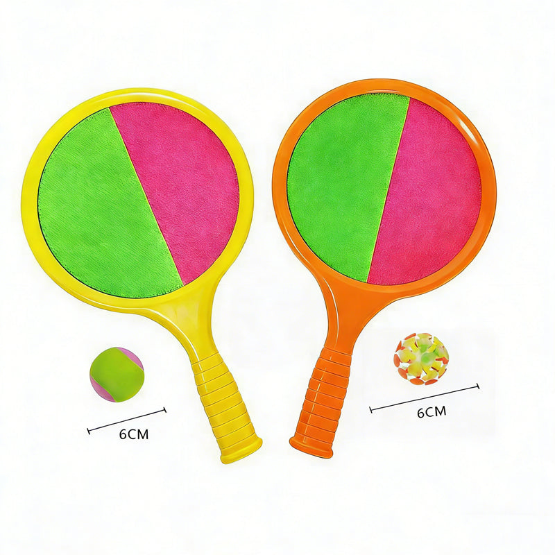 Catch Game Set Double-Sided Paddles & Hook-and-Loop Balls