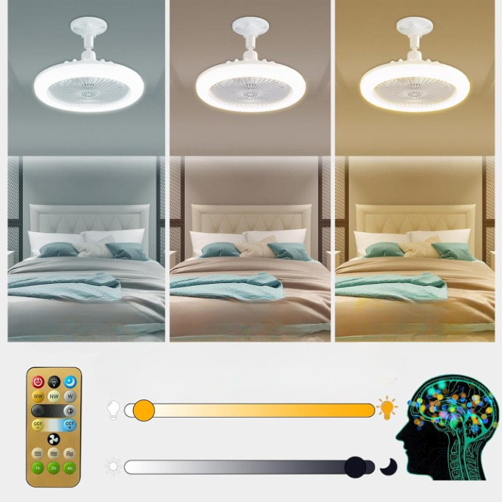 Ceiling Fan Light LED Screw-In E27 Remote & Timer