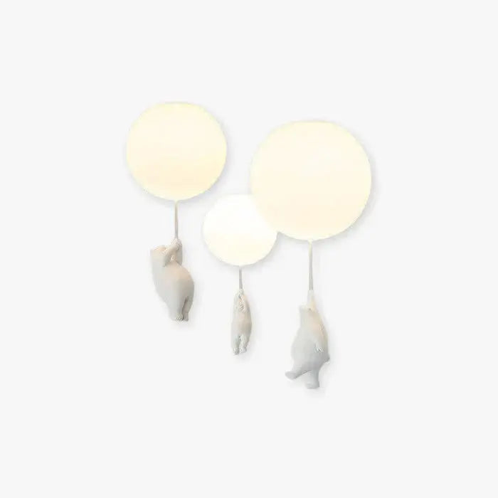 Ceiling Light Bear Balloon Frosted Glass Globe