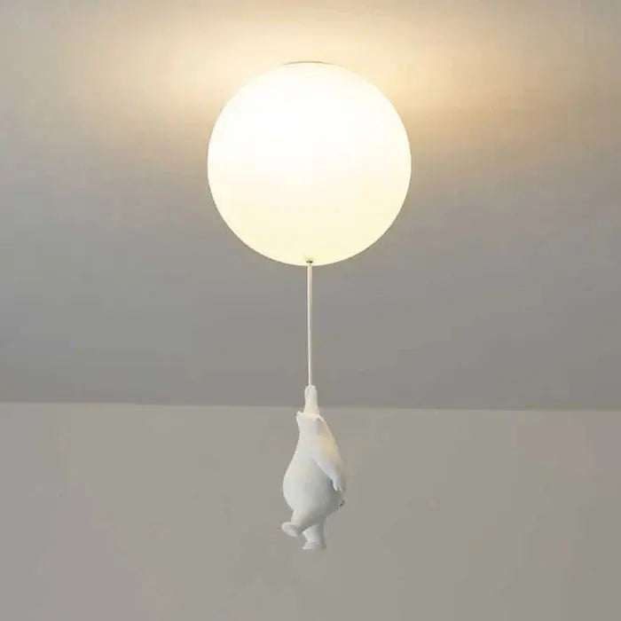 Ceiling Light Bear Balloon Frosted Glass Globe