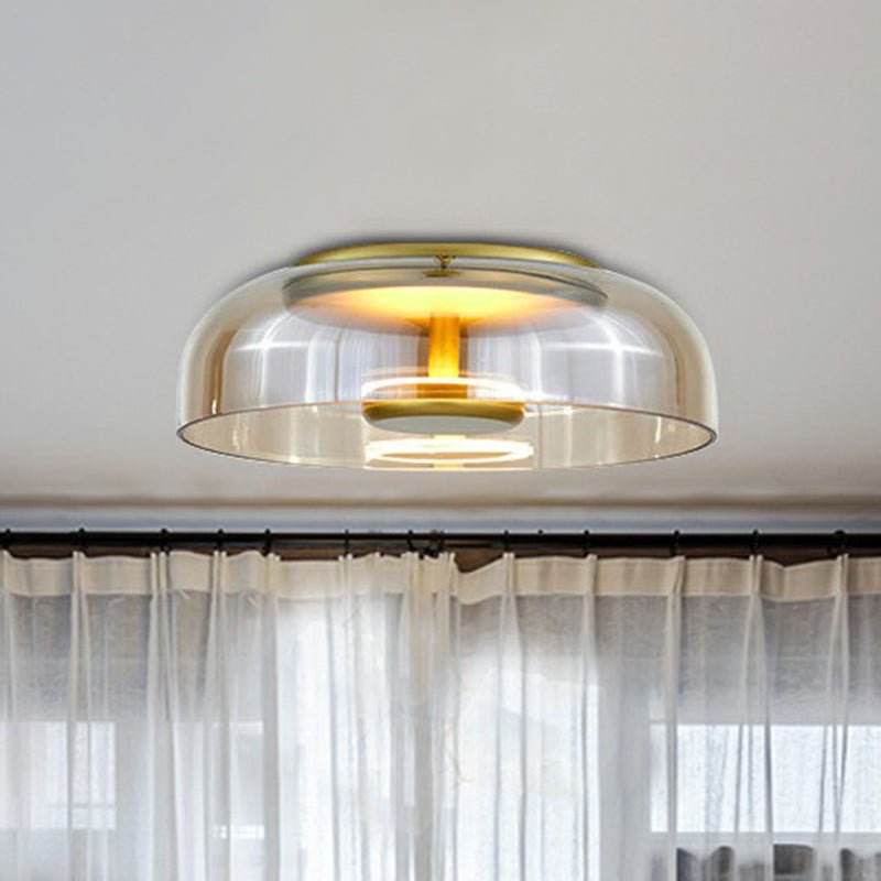 Ceiling Light Integrated LED Glass Cover Metal Frame