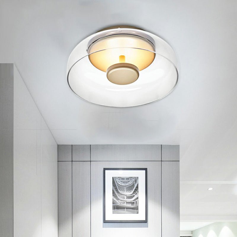 Ceiling Light Integrated LED Glass Cover Metal Frame