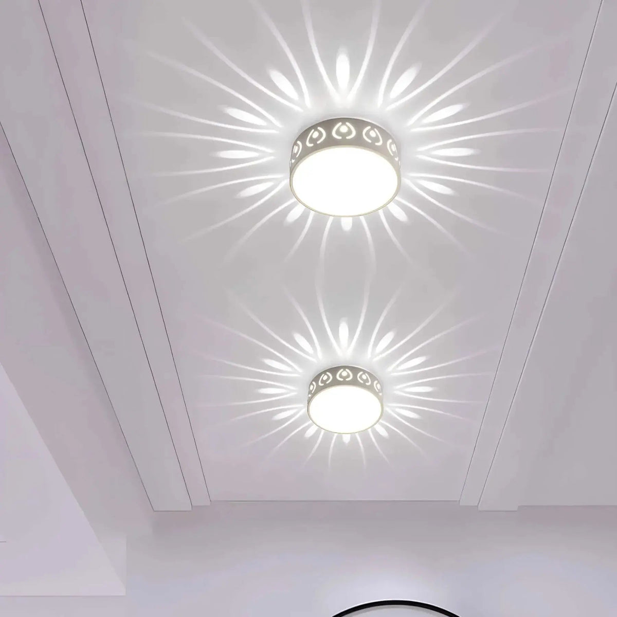 Ceiling Light Selectable Warm & Cool White Crystal Look