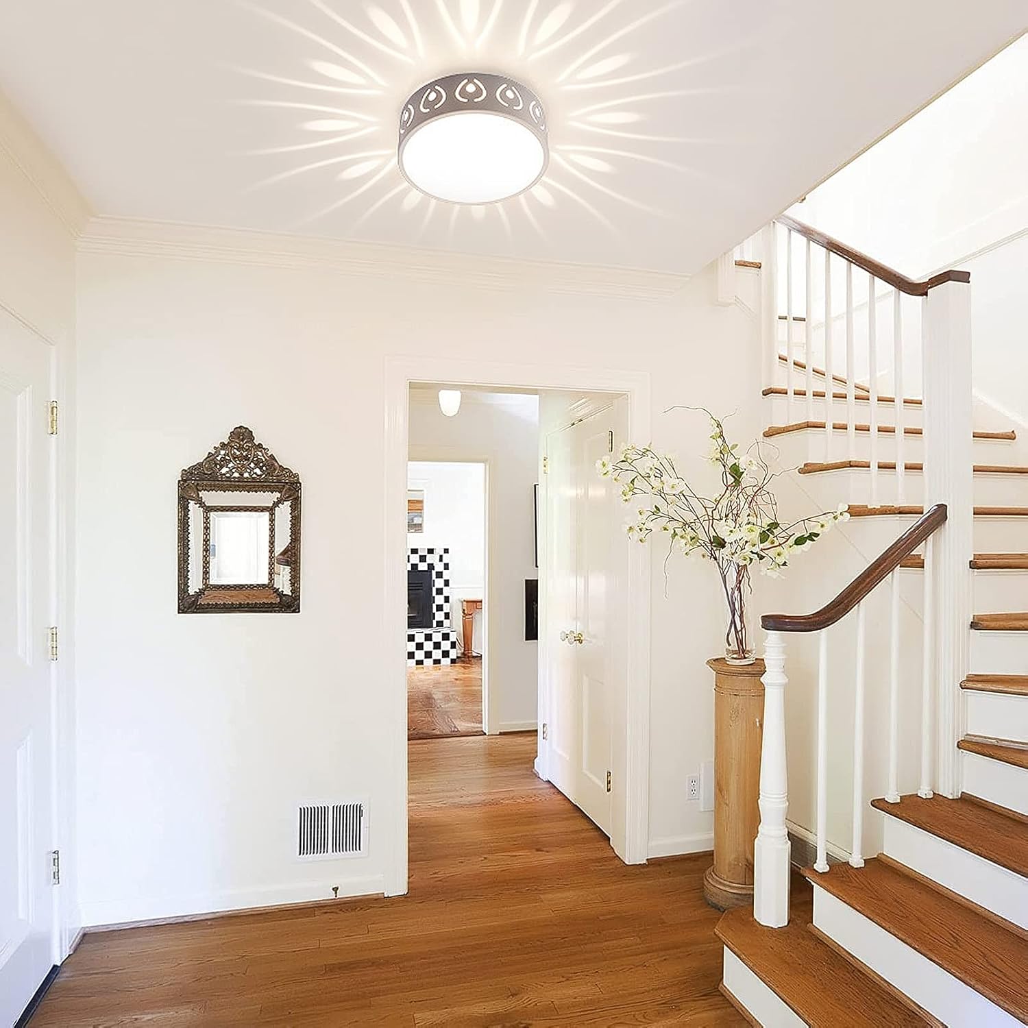 Ceiling Light Selectable Warm & Cool White Crystal Look