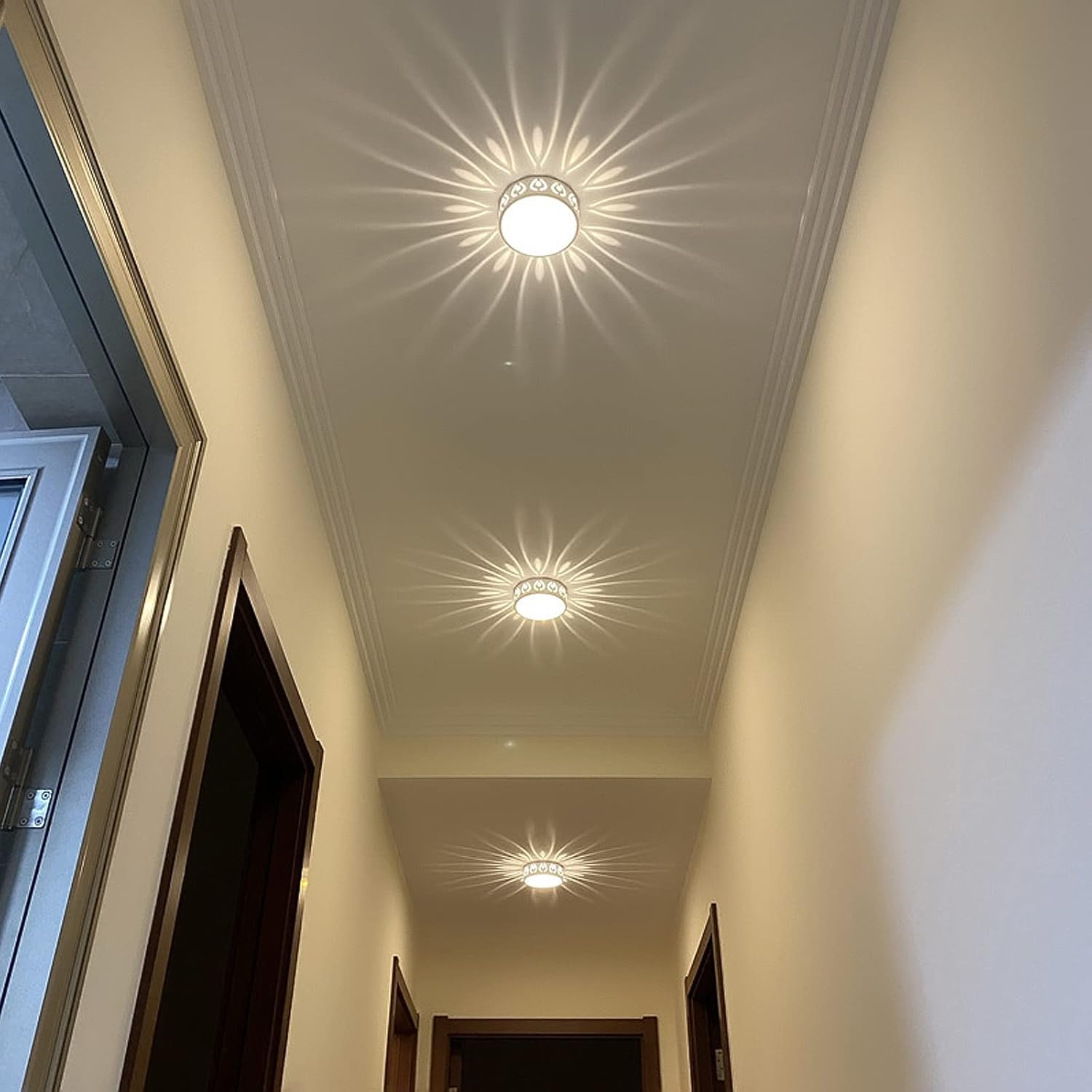 Ceiling Light Selectable Warm & Cool White Crystal Look