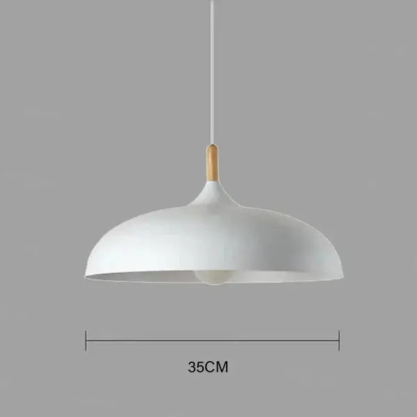 Ceiling Light Solid Oak & Iron E27 Socket