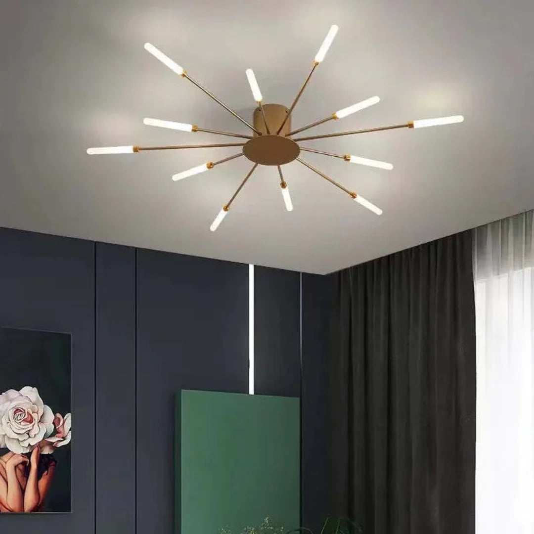 Ceiling Light Star-Shaped 12-Arm Integrated LED