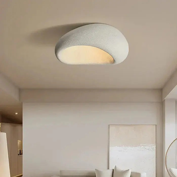 Ceiling Light Wabi-Sabi Pebble Design Warm LED Three Settings
