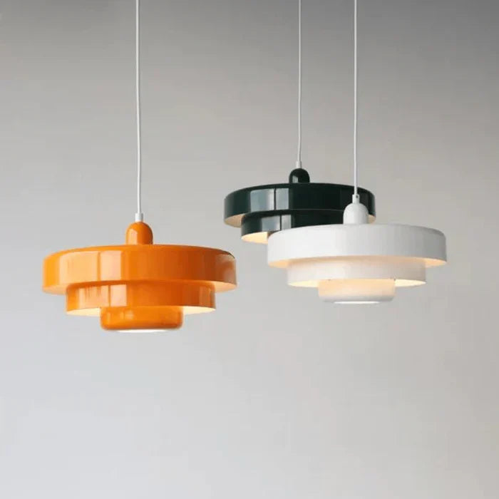 Ceiling Pendant Lamp Three-Tier Disc Selectable Warm & Cool