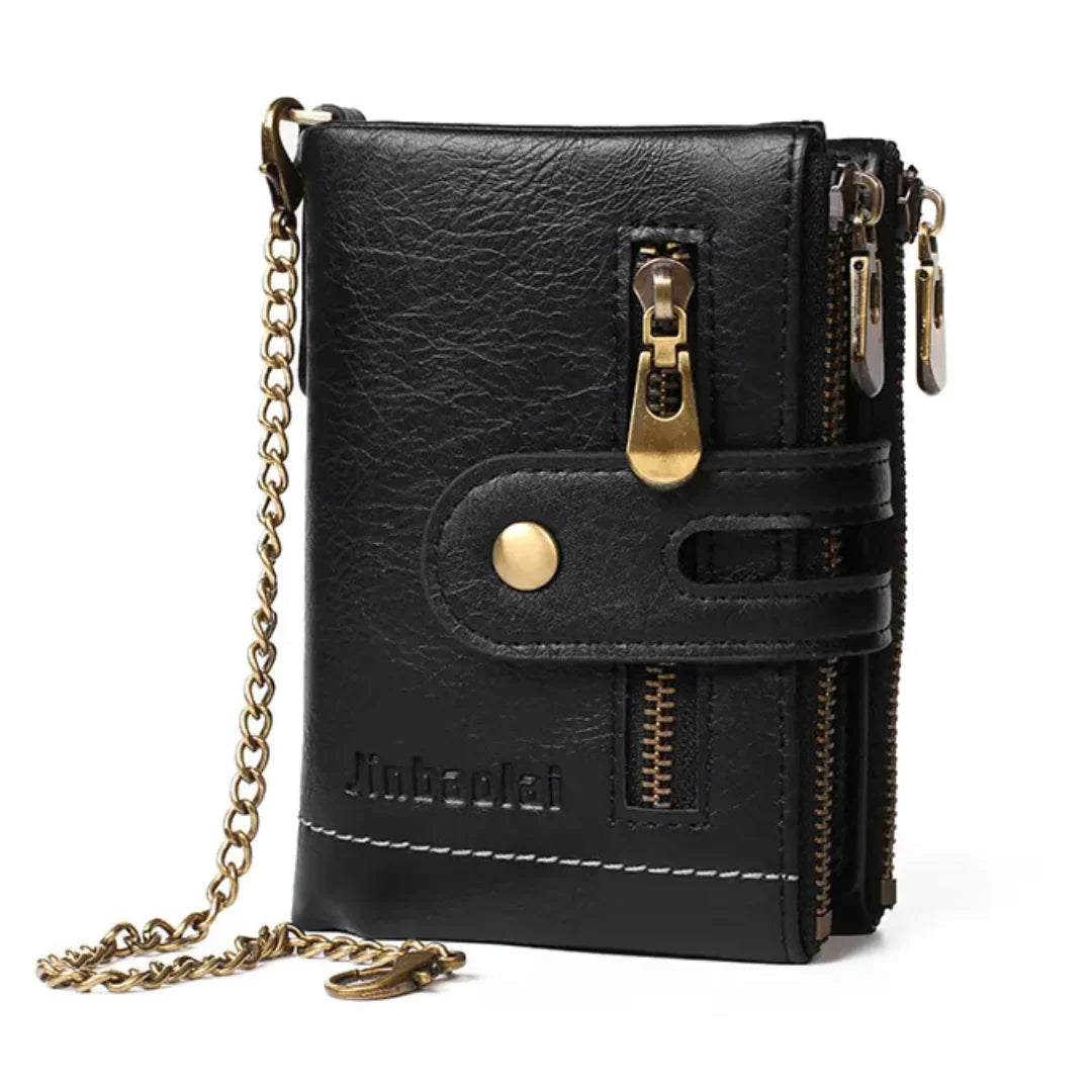 Chain Wallet Vintage PU Leather 13 Card Slots