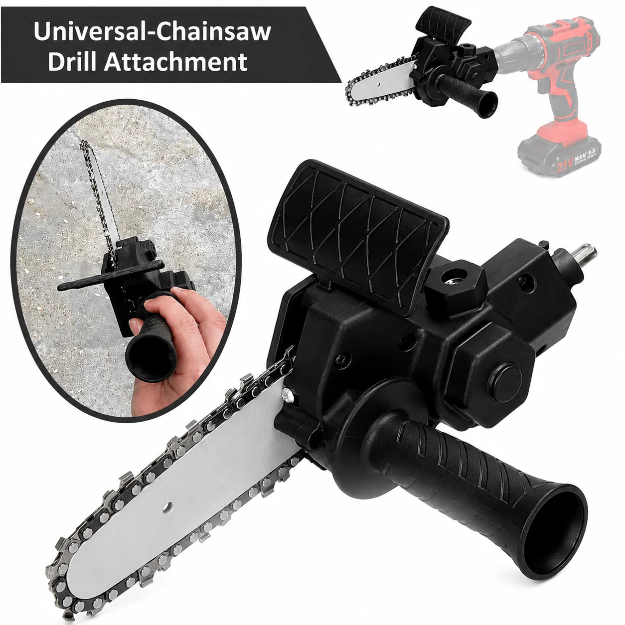 Chainsaw Attachment Drill Powered Tungsten Steel 4 Inch