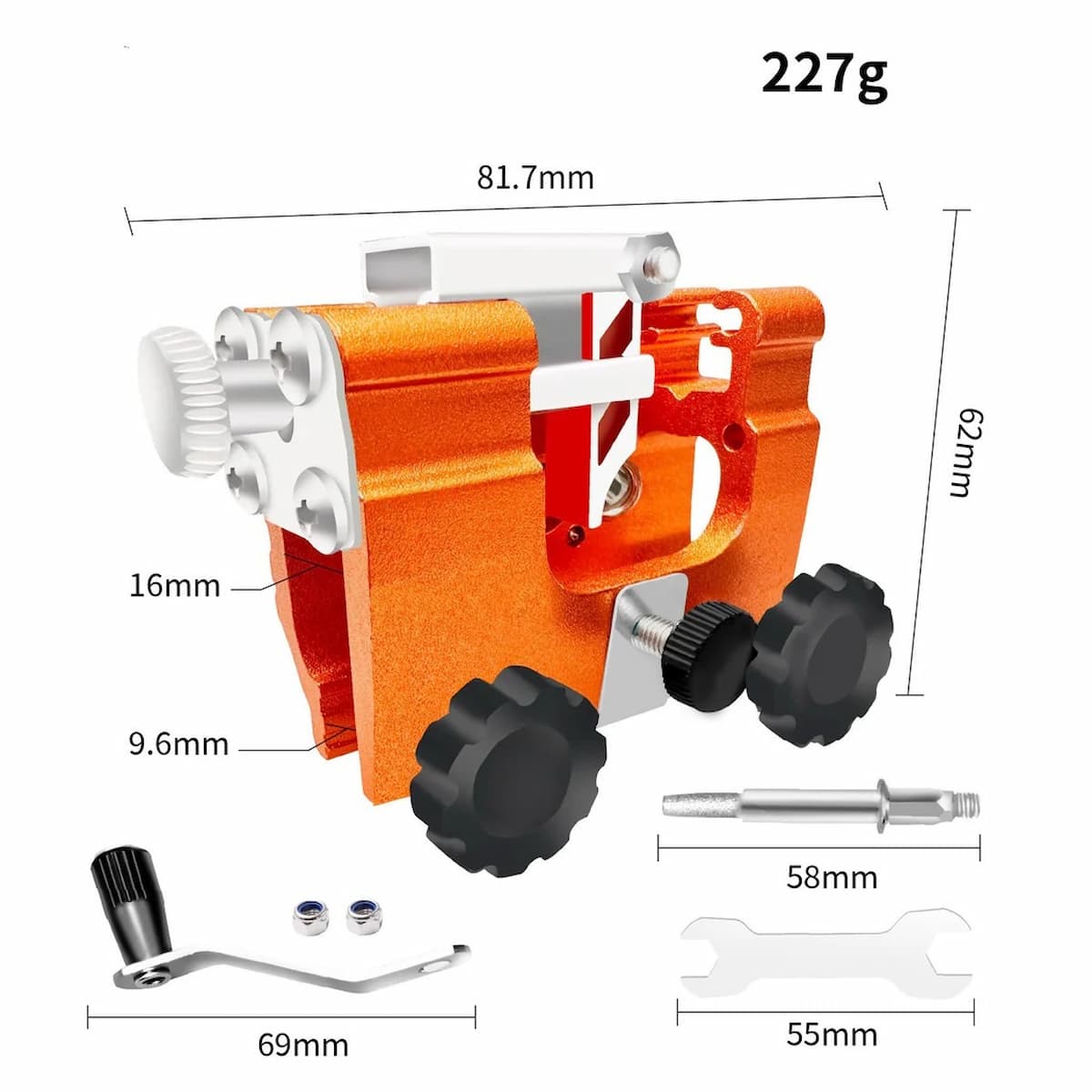 Chainsaw Sharpener Hand Crank 30 Degree Angle Guide